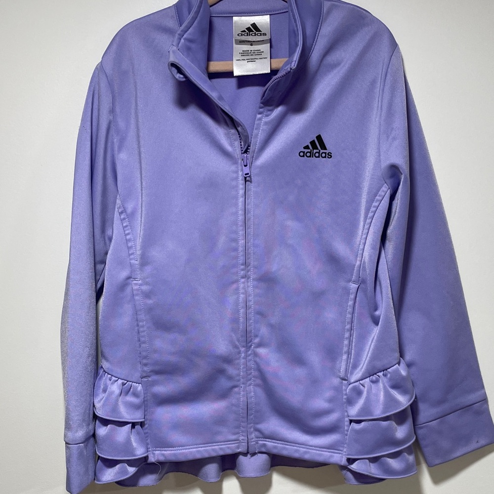 Girls 6 adidas ruffled jacket